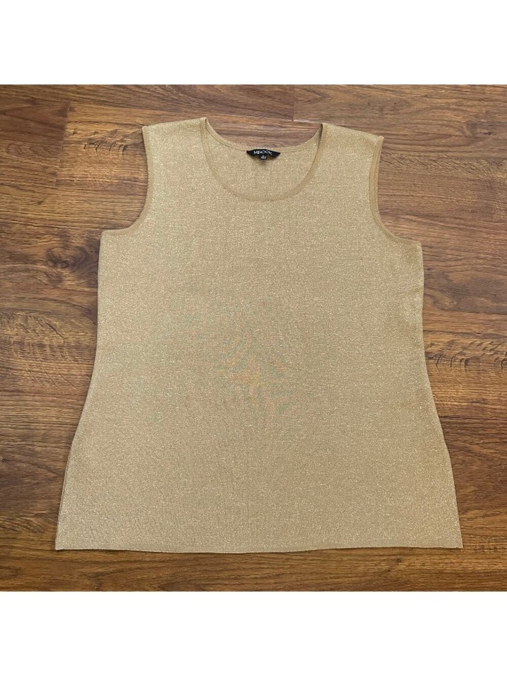 Misook gold metallic sweater Tank Top